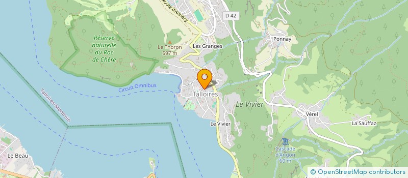 localisation de l'entreprise AU BOUCHON DES ALPES  TALLOIRES-MONTMIN