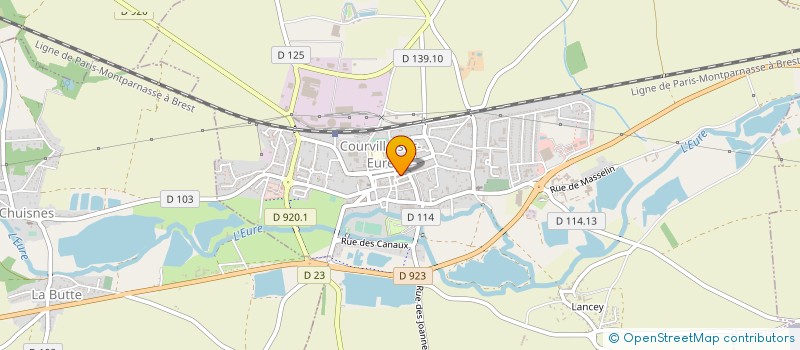 localisation de l'entreprise AU BOUQUET FLEURI à COURVILLE-SUR-EURE