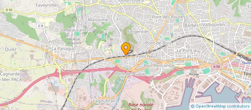 localisation de l'entreprise AU BOUT DE L'ARC EN CIEL  TOULON