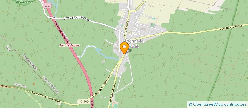 localisation de l'entreprise AU BOUT DU CHEMIN  ARBONNE-LA-FORET