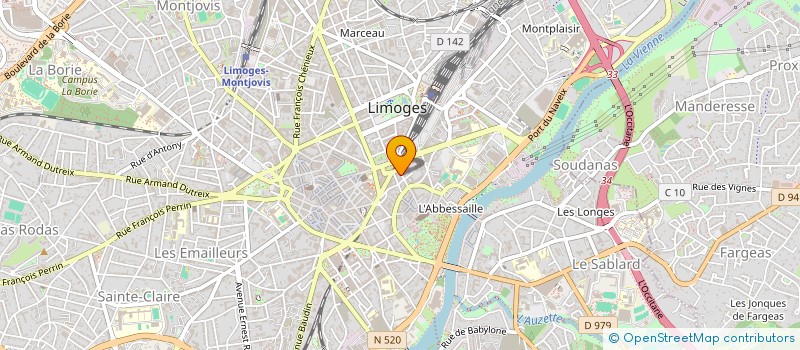 localisation de l'entreprise AU BRASIER LIMOGES à LIMOGES