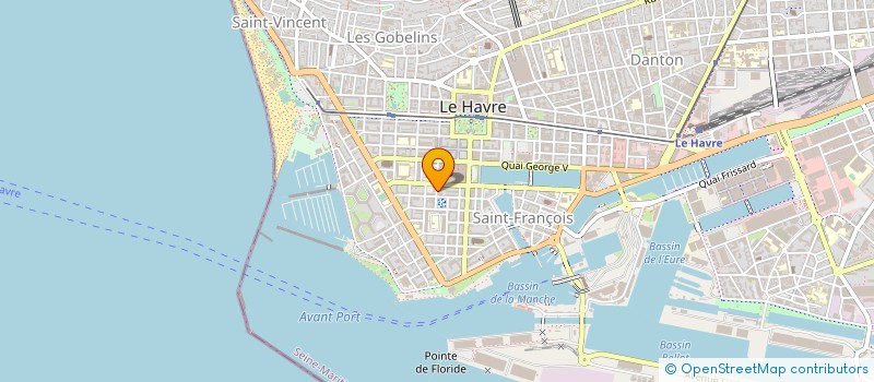 localisation de l'entreprise AU BRASSEUR DES HALLES à LE HAVRE