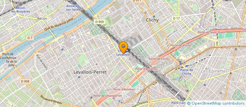 localisation de l'entreprise AU CADRAN BLEU à LEVALLOIS-PERRET