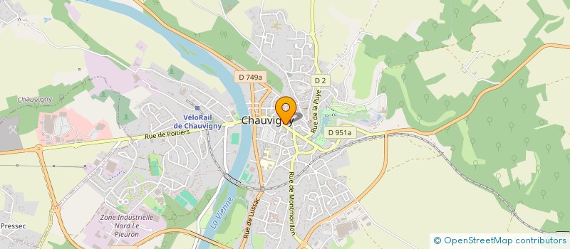 localisation de l'entreprise AU CAFE CHOCOLAT THE  CHAUVIGNY