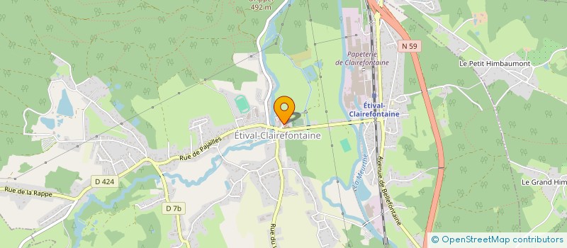 localisation de l'entreprise AU CAMPAGNARD à ETIVAL-CLAIREFONTAINE