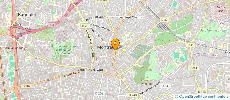localisation de l'entreprise AU CARRE à MONTREUIL