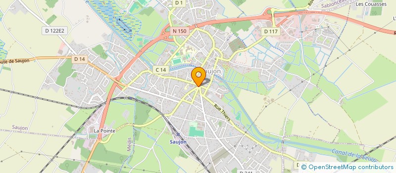 localisation de l'entreprise AU CARREFOUR DU PAIN  SAUJON