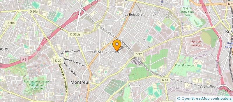 localisation de l'entreprise AU CASSE CROUTE SARL à MONTREUIL