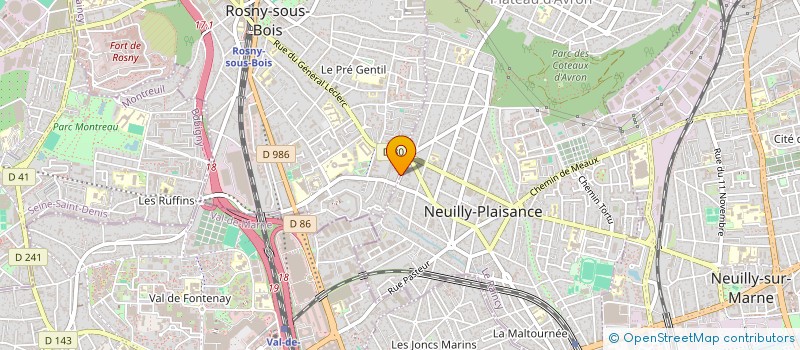 localisation de l'entreprise AU CEDRE  ROSNY-SOUS-BOIS