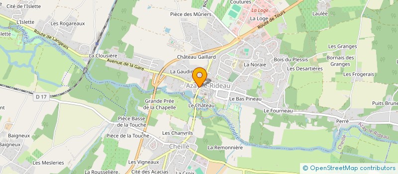 localisation de l'entreprise AU CENTRE D AZAY à AZAY-LE-RIDEAU