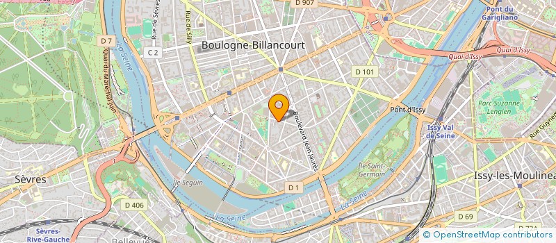 localisation de l'entreprise AU CERCLE DES ONDES à BOULOGNE-BILLANCOURT