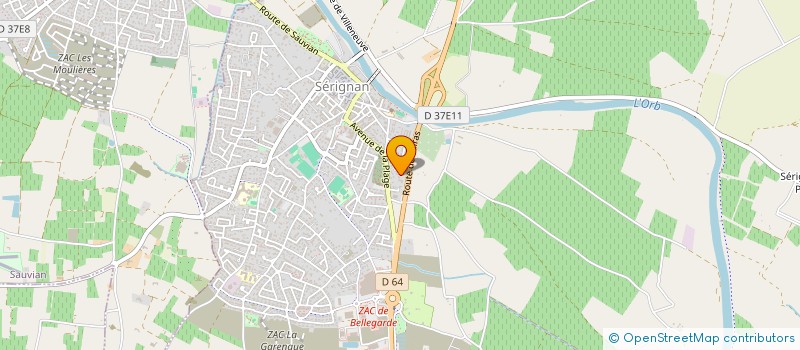 localisation de l'entreprise AU CHAI VOUS à SERIGNAN
