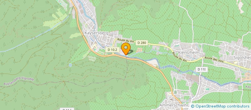 localisation de l'entreprise AU CHALET DU CORDONNIER  KAYSERSBERG VIGNOBLE