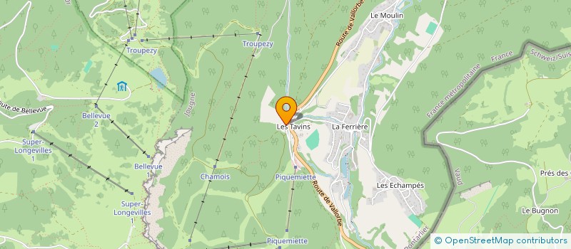 localisation de l'entreprise AU CHALET DU PISTEUR  JOUGNE