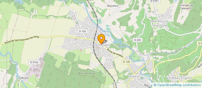 localisation de l'entreprise AU CHAPEAU - TISSOT CG39  DOMBLANS