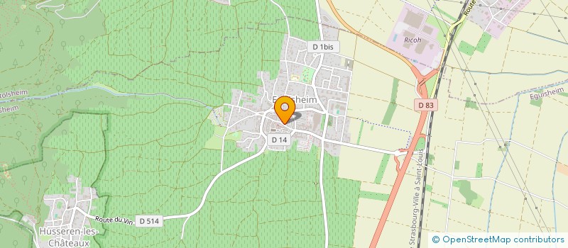 localisation de l'entreprise AU CHATEAU FLEURI  EGUISHEIM