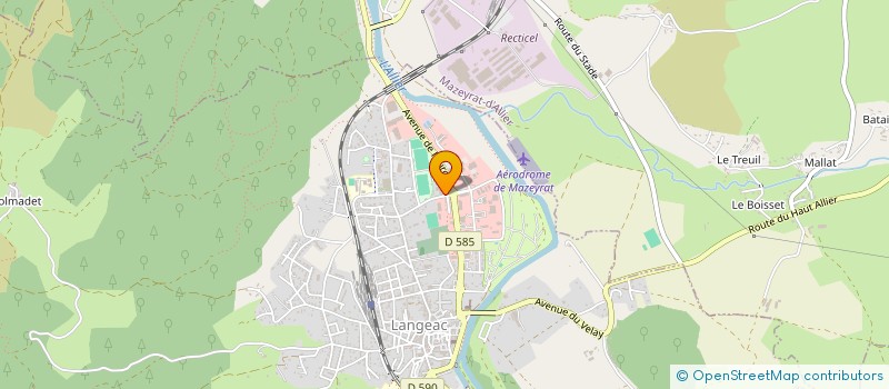 localisation de l'entreprise AU CLAIR DE LA BULLE  LANGEAC