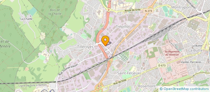 localisation de l'entreprise AU CLAIR DE LA LUNE à BESANCON