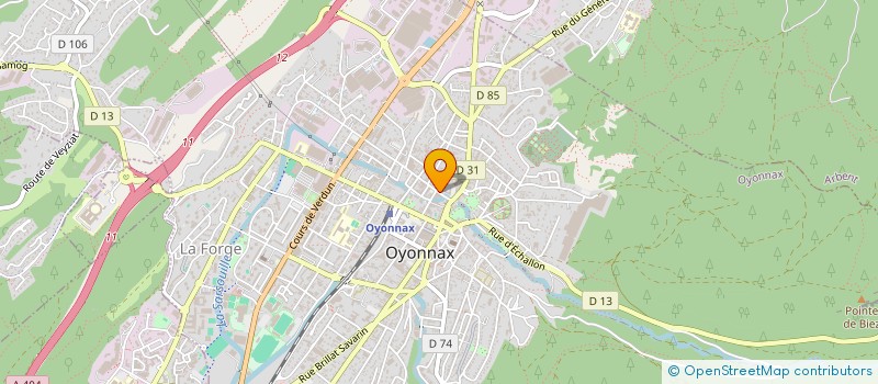localisation de l'entreprise AU CLAIR DE LA PLUME à OYONNAX