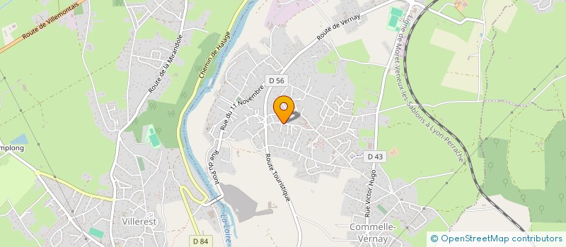 localisation de l'entreprise AU CLAIR DES NOYERS  COMMELLE-VERNAY