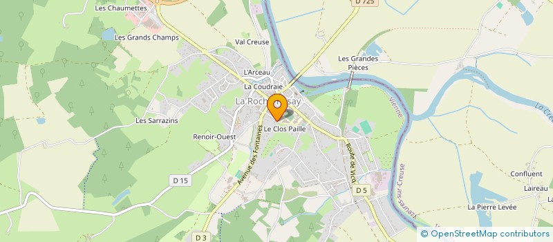 localisation de l'entreprise AU CLOS PAILLE  LA ROCHE-POSAY