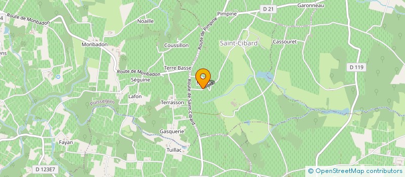 localisation de l'entreprise AU COCHON QUI RIT  SAINT-CIBARD