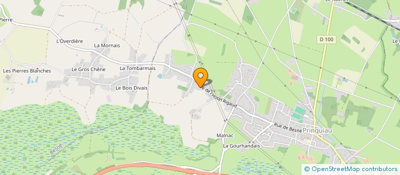 localisation de l'entreprise AU COEUR DE L'ARBRE  PRINQUIAU