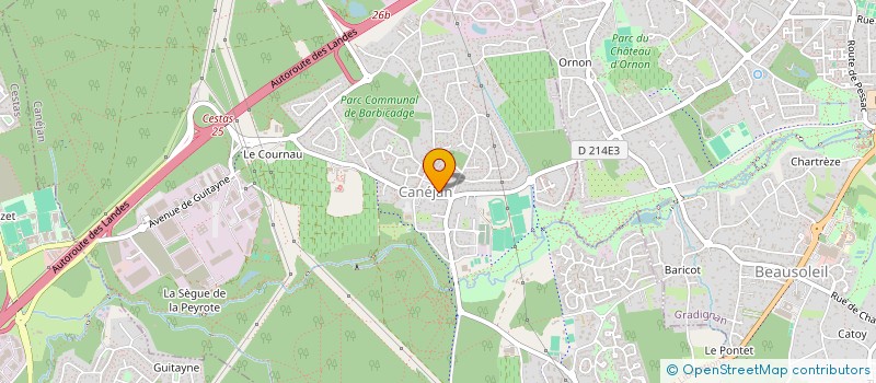 localisation de l'entreprise AU COEUR DE L'ART DU QI GONG  CANEJAN