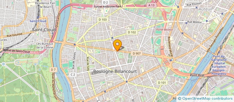 localisation de l'entreprise AU COEUR DE LA CITE à BOULOGNE-BILLANCOURT
