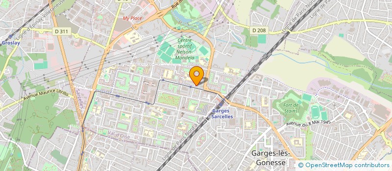 localisation de l'entreprise AU COEUR DE LA FEMME  SARCELLES