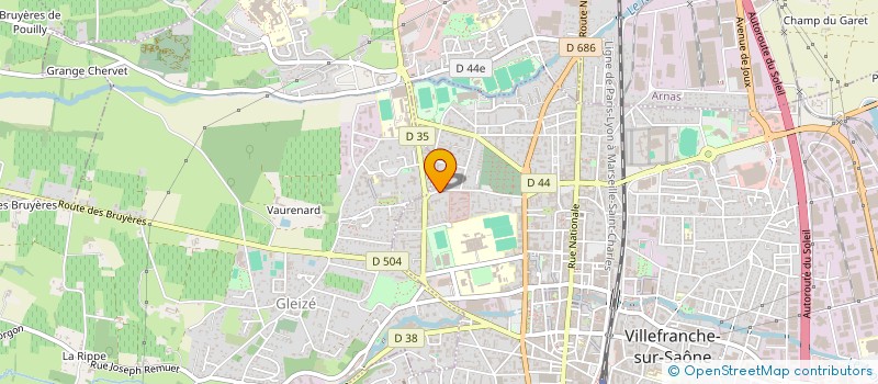 localisation de l'entreprise AU COEUR DE LA FENETRE  VILLEFRANCHE-SUR-SAONE