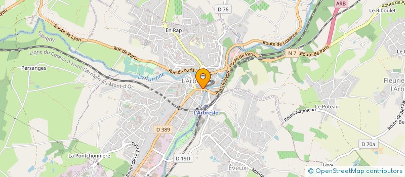 localisation de l'entreprise AU COEUR DE LA NATURE  L'ARBRESLE