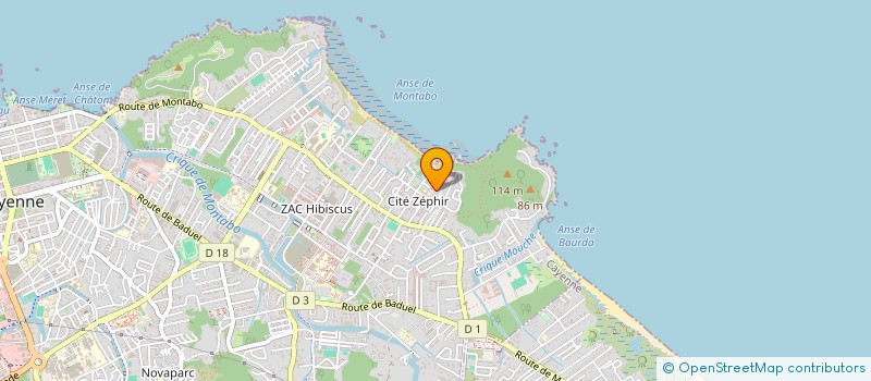 localisation de l'entreprise AU COEUR DE LA PETITE ENFANCE à CAYENNE