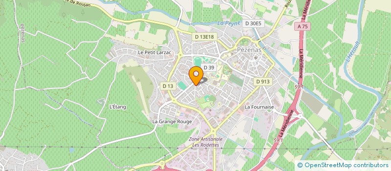 localisation de l'entreprise AU COEUR DE LA SANTE à PEZENAS