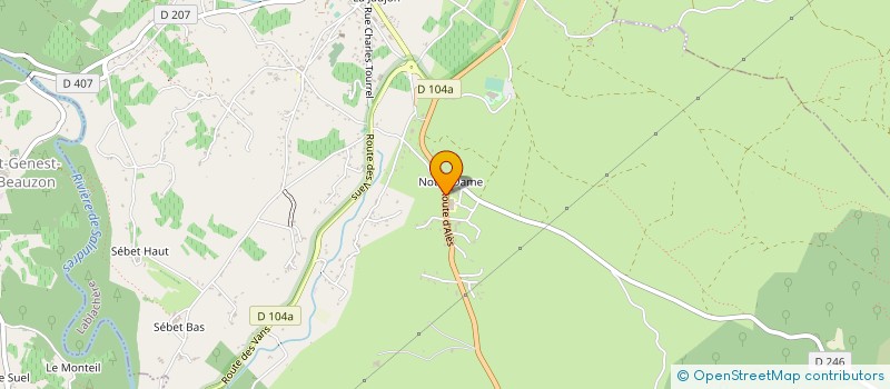 localisation de l'entreprise AU COEUR DE NOTRE DAME  LABLACHERE