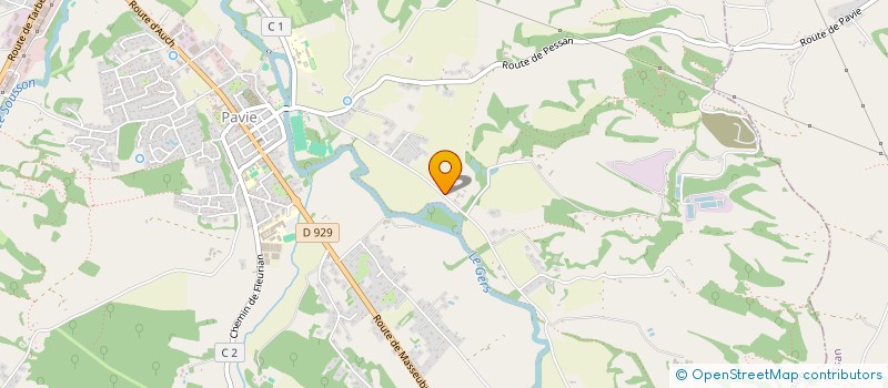 localisation de l'entreprise AU COEUR DE PEYLOUBERE  PAVIE