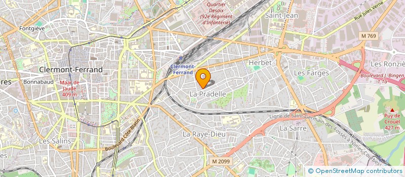 localisation de l'entreprise AU COEUR DES BOIS  CLERMONT-FERRAND