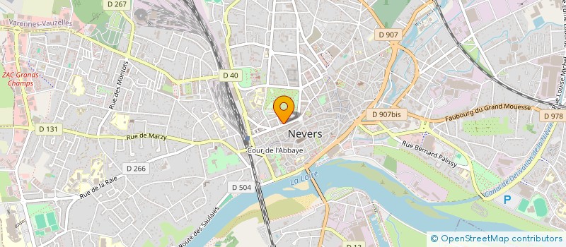 localisation de l'entreprise AU COEUR DES FLEURS à NEVERS