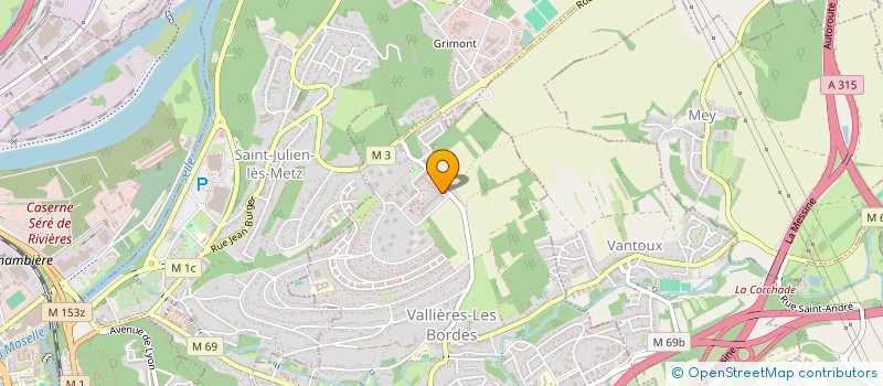 localisation de l'entreprise AU COEUR DES HAUTS DE VALLIERES  METZ