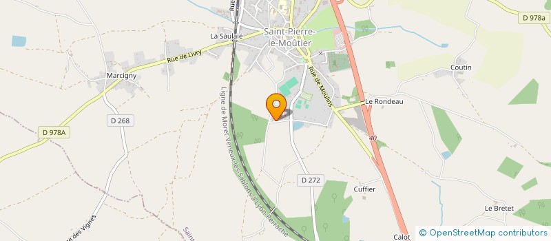 localisation de l'entreprise AU COEUR DES LOISIRS  SAINT-PIERRE-LE-MOUTIER