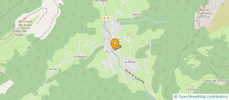 localisation de l'entreprise AU COEUR DES MONTS  GLIERES-VAL-DE-BORNE