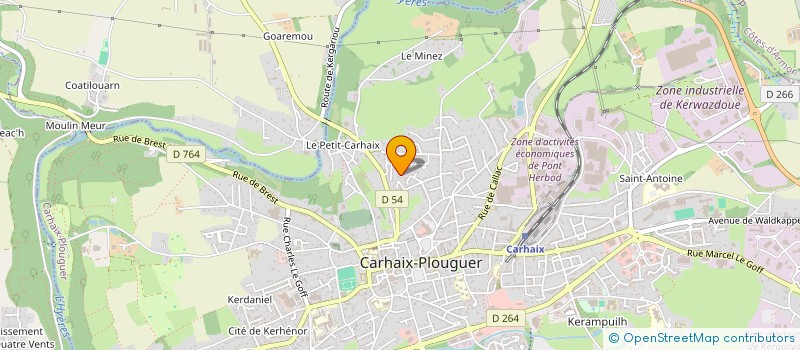 localisation de l'entreprise AU COEUR DES TRAITS  CARHAIX-PLOUGUER