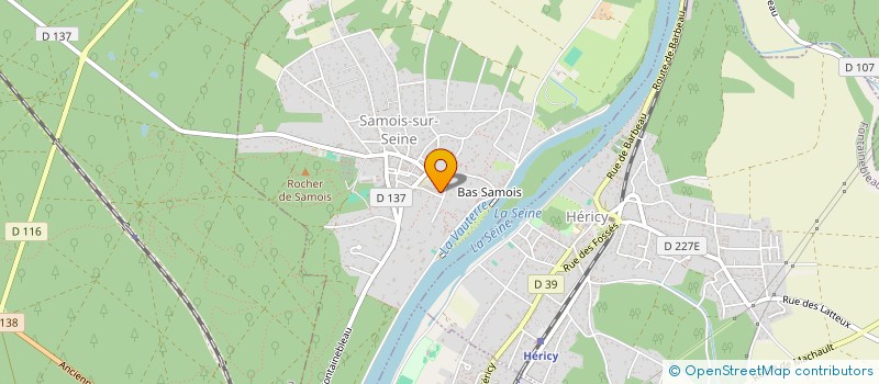 localisation de l'entreprise AU COEUR DU COCON  SAMOIS-SUR-SEINE