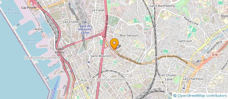 localisation de l'entreprise AU COEUR DU FRUIT 2 à MARSEILLE