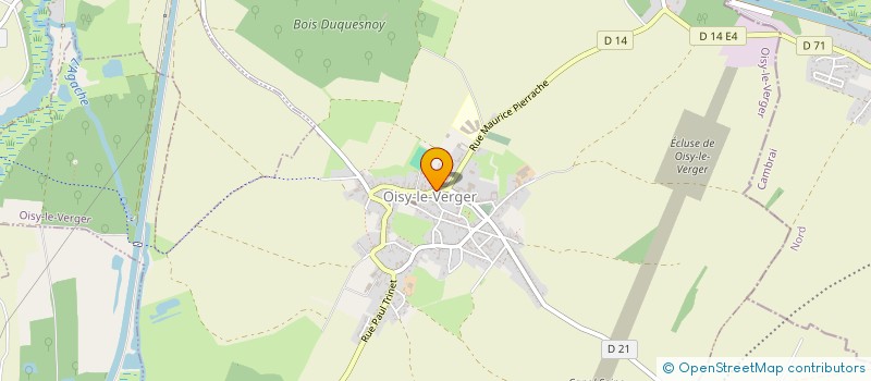 localisation de l'entreprise AU COEUR DU VERGER  OISY-LE-VERGER