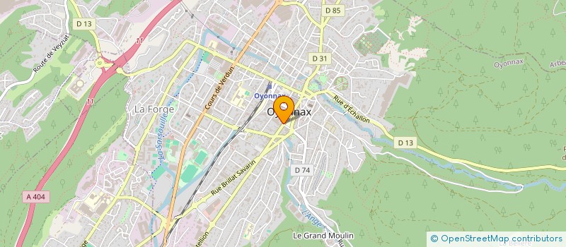 localisation de l'entreprise AU COEUR DU VOYAGE ET DE L'AMITIE - ACVA à OYONNAX