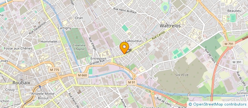localisation de l'entreprise AU COIN CHAUD PATISSERIE VIENNOISERIE à WATTRELOS