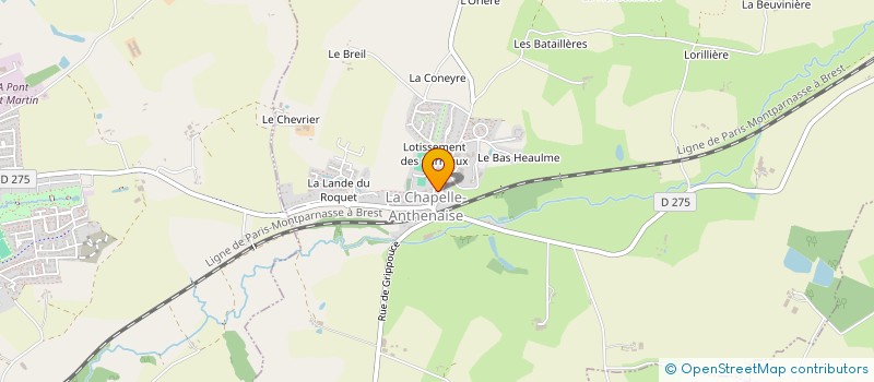 localisation de l'entreprise AU COIN D'LA RUE  LA CHAPELLE-ANTHENAISE