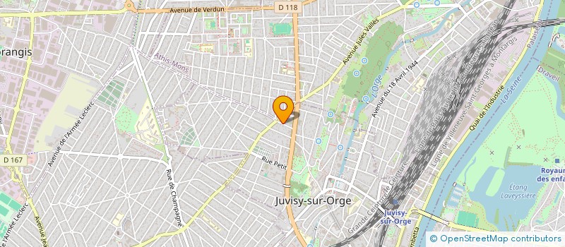 localisation de l'entreprise AU COIN DE L'ART RUE à JUVISY-SUR-ORGE