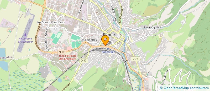 localisation de l'entreprise AU COIN DE LA GARE  PONTARLIER